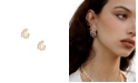 ETTIKA 18K Gold Multi-Crystal Huggie Women's Hoop Earrings